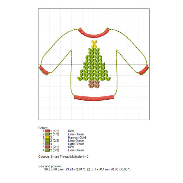 Datenblatt ITH Weihnachtspulli Geschenkkuvert